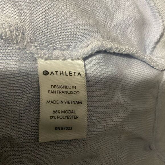 Athleta Serenity Criss Cross Sweatshirt-Long Sleeves-Powder Blue-Women’s Sz XXS - Picture 4 of 8